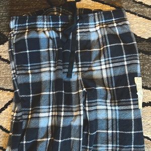 blue flannel pajamas pants